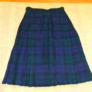Plaid Blue and Green Black Watch genuine Scottish tartan kilt Women's Skirt
